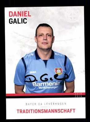 Daniel Galic Autogrammkarte Bayer Leverkusen Traditionsmannschaft 2018-19