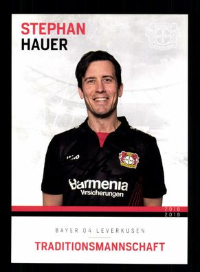 Stephan Hauer Autogrammkarte Bayer Leverkusen Traditionsmannschaft 2018-19