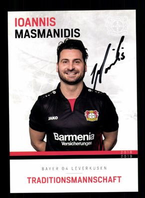 Ioannis Masmanidis Autogrammkarte Bayer Leverkusen Traditionsmannschaft 2018-19