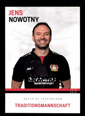 Jens Nowotny Autogrammkarte Bayer Leverkusen Traditionsmannschaft 2018-19