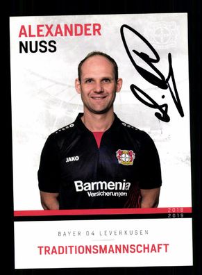 Alexander Nuss Autogrammkarte Bayer Leverkusen Traditionsmannschaft 2018-19