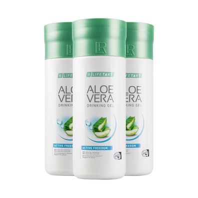 3x LR Aloe Vera Drinking Gel Freedom Activ 3 Liter Sparpack NEU + OVP