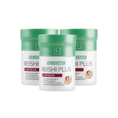 LR Reishi Plus - 90 Kapseln 3 Dosen Vegan Vitamin C Pilz Extrakt NEU + OVP