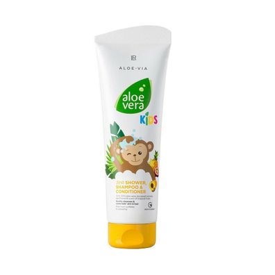 LR Aloe Vera Kids 3in1 Duschgel, Shampoo & Spülung m. Panthenol + Pfirsich-Extrakt