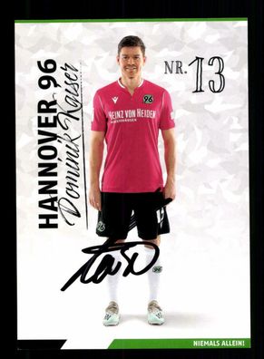 Dominik Kaiser Autogrammkarte Hannover 96 2019-20 Original Signiert