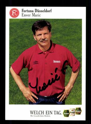 Enver Maric Autogrammkarte Fortuna Düsseldorf 1995-96 Original Signiert