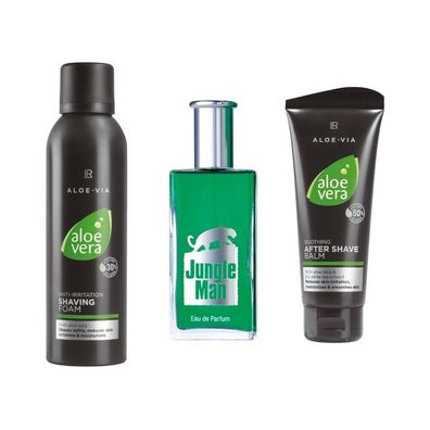 LR Jungle Man Eau de Parfum + Aloe Vera Men Shaving Foam + After Shave Balm Set