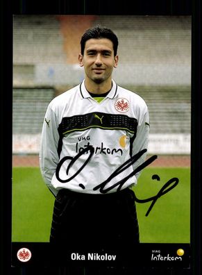 Oka Nikolov Autogrammkarte Eintracht Frankfurt 1999-00 Original Signiert