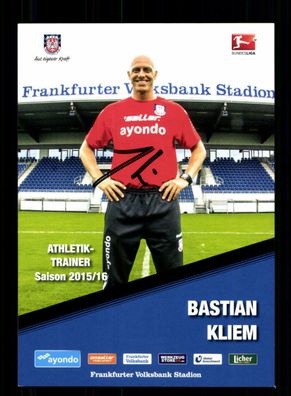 Bastian Kliem Autogrammkarte FSV Frankfurt 2015-16 Original Signiert