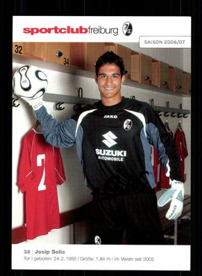 Josip Solic Autogrammkarte SC Freiburg 2006-07 Original Signiert