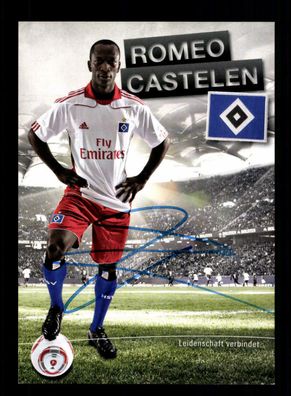 Romeo Castelen Autogrammkarte Hamburger SV 2010-11 Original Signiert