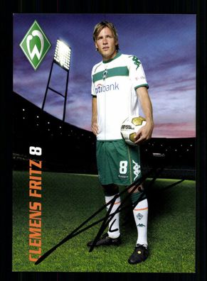 Clemens Fritz Autogrammkarte Werder Bremen 2008-09 Original Signiert