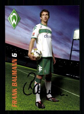 Frank Baumann Autogrammkarte Werder Bremen 2008-09 Original Signiert