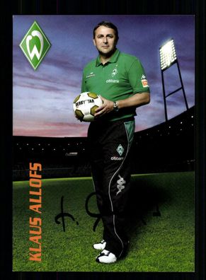 Klaus Allofs Autogrammkarte Werder Bremen 2008-09 Original Signiert