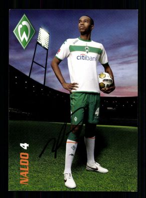 Naldo Autogrammkarte Werder Bremen 2008-09 Original Signiert