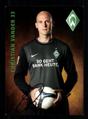 Christian Vander Autogrammkarte Werder Bremen 2009-10 Original Signiert