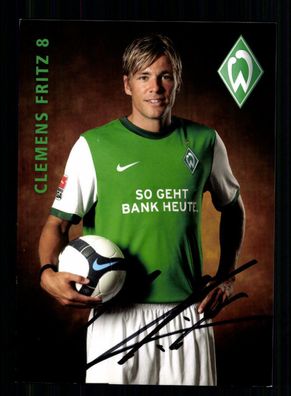 Clemens Fritz Autogrammkarte Werder Bremen 2009-10 Original Signiert