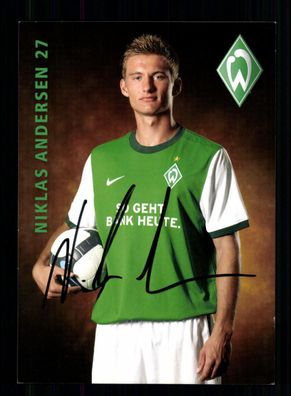 Niklas Andersen Autogrammkarte Werder Bremen 2009-10 Original Signiert