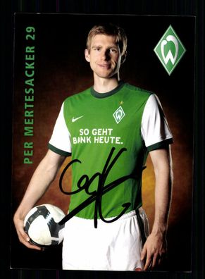Per Mertesacker Autogrammkarte Werder Bremen 2009-10 Original Signiert