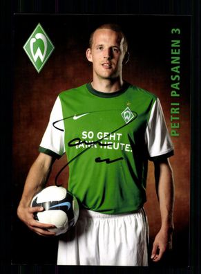 Petri Pasanen Autogrammkarte Werder Bremen 2009-10 Original Signiert