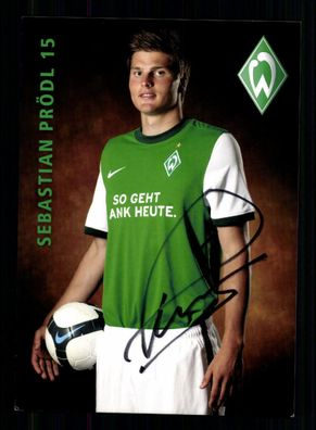 Sebastian Prödl Autogrammkarte Werder Bremen 2009-10 Original Signiert