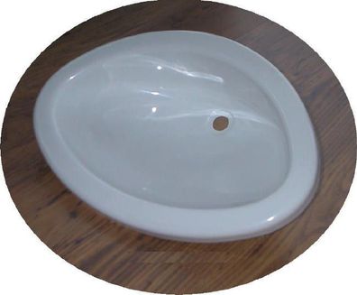 Waschbecken Einlegemulde weiß oval XL Maxi 51 x 35 cm Wohnmobil 64025r NEU