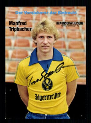 Manfred Tripacher Autogrammkarte Eintracht Braunschweig 1981-82 Original Sign