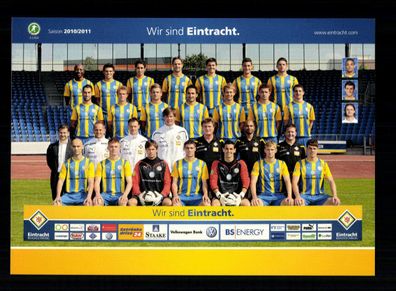 Original Mannschaftskarte Eintracht Braunschweig 2010-11
