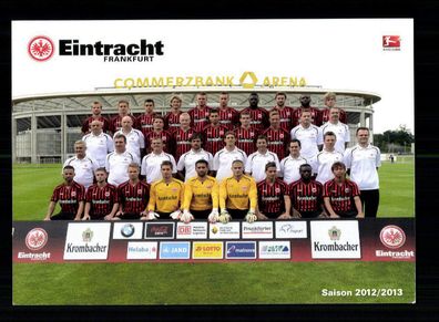 Original Mannschaftskarte Eintracht Frankfurt 2012-13