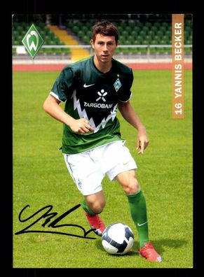 Yannik Becker Autogrammkarte Werder Bremen Amateure 2010-11 Original Signiert