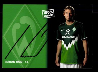 Aaron Hunt Autogrammkarte Werder Bremen 2010-11 Original Signiert