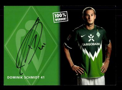 Dominik Schmidt Autogrammkarte Werder Bremen 2010-11 Original Signiert