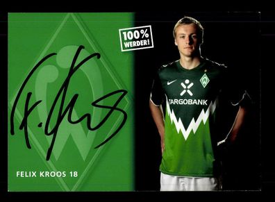 Felix Kroos Autogrammkarte Werder Bremen 2010-11 Original Signiert