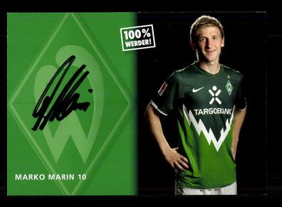 Marko Marin Autogrammkarte Werder Bremen 2010-11 Original Signiert