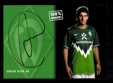 Onur Ayik Autogrammkarte Werder Bremen 2010-11 Original Signiert