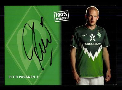Petri Pasanen Autogrammkarte Werder Bremen 2010-11 Original Signiert