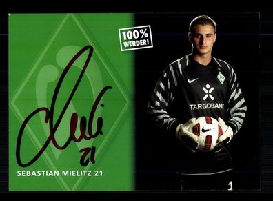 Sebastian Mielitz Autogrammkarte Werder Bremen 2010-11 Original Signiert