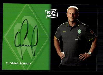 Thomas Schaaf Autogrammkarte Werder Bremen 2010-11 Original Signiert