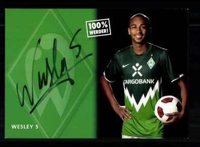 Wesley Autogrammkarte Werder Bremen 2010-11 Original Signiert