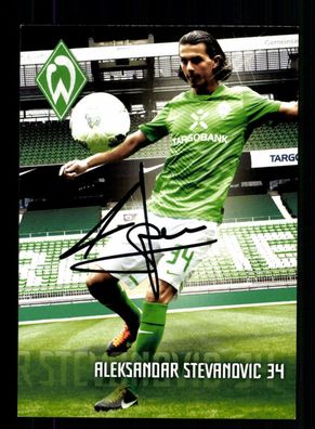 Aleksandar Stevanovic Autogrammkarte Werder Bremen 2011-12 Original Signiert