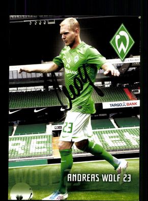 Andreas Wolf Autogrammkarte Werder Bremen 2011-12 Original Signiert
