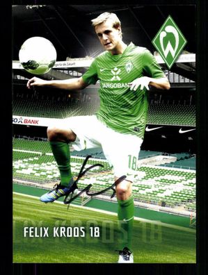 Felix Kroos Autogrammkarte Werder Bremen 2011-12 Original Signiert