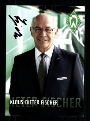 Klaus Dieter Fischer Autogrammkarte Werder Bremen 2011-12 Original Signiert