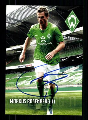 Markus Rosenberg Autogrammkarte Werder Bremen 2011-12 Original Signiert