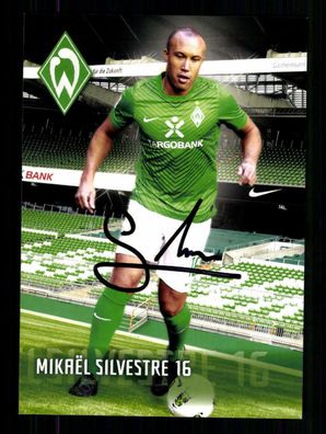 Mikael Silvestre Autogrammkarte Werder Bremen 2011-12 Original Signiert