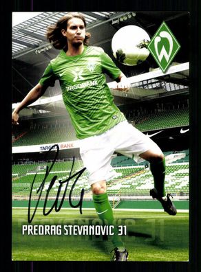 Predrag Stevanovic Autogrammkarte Werder Bremen 2011-12 Original Signiert
