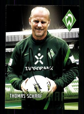 Thomas Schaaf Autogrammkarte Werder Bremen 2011-12 Original Signiert