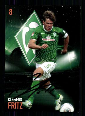 Clemens Fritz Autogrammkarte Werder Bremen 2013-14 Original Signiert