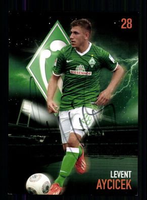 Levent Aycicek Autogrammkarte Werder Bremen 2013-14 Original Signiert