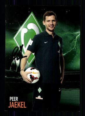 Peer Jaekel Autogrammkarte Werder Bremen 2013-14 Original Signiert